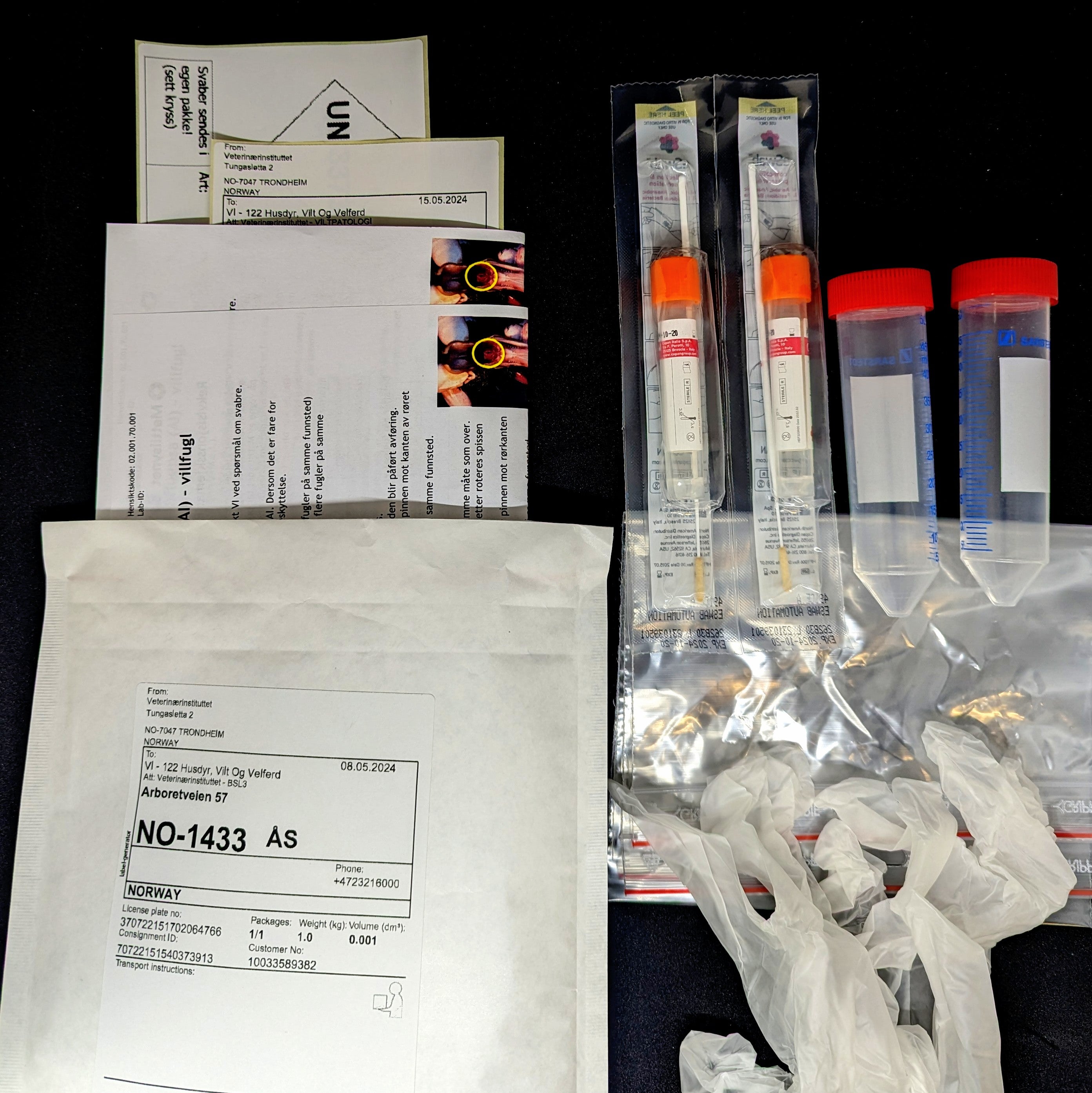 animal disease surveillance sample collection kit